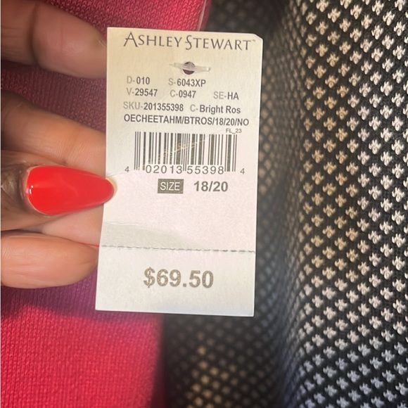 Fuchsia, Ashley Stewart sweater dress With leopards. - Picture 4 of 4